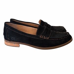Born black suede loafers size 9 loafers work office casual comfort preppy